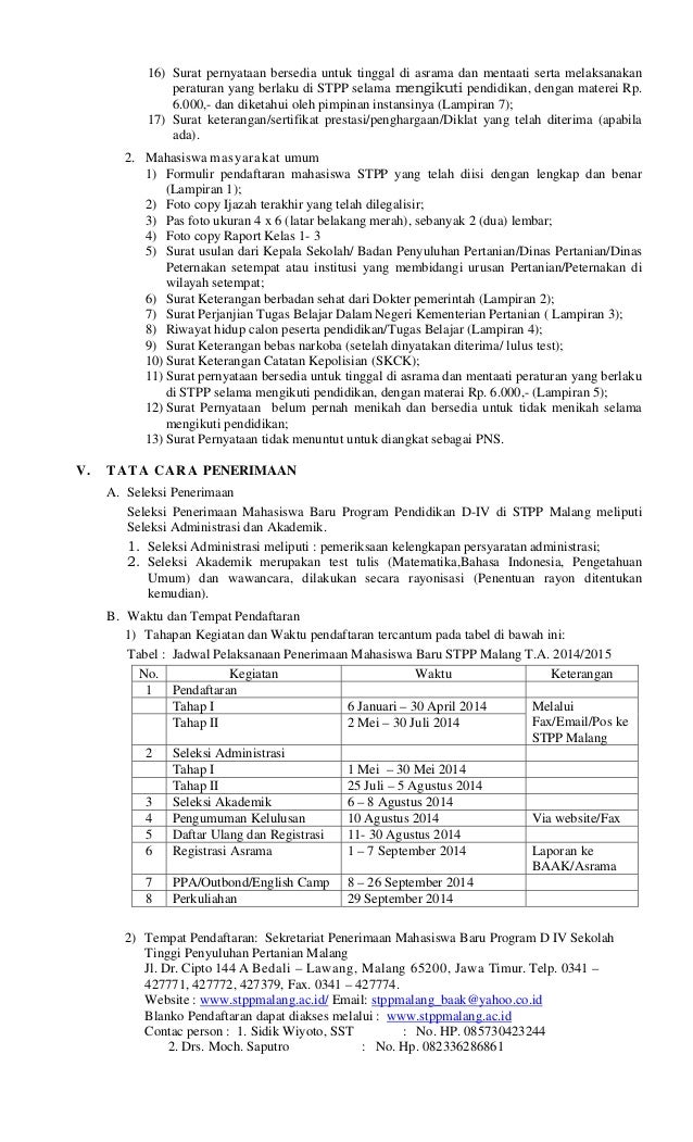 Contoh Soal Tes Masuk Stpp Malang Contoh Soal Terbaru