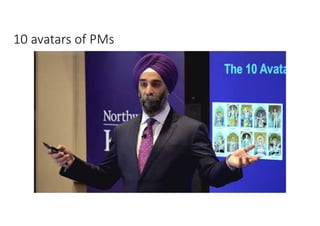 10 avatars of PMs
 