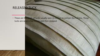 Tucks Example Seams and Sewing Machine | PPTX
