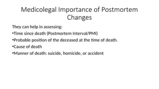 Post Mortem changes presentation by Khan | PPT