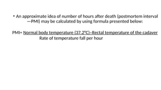 Post Mortem changes presentation by Khan | PPT