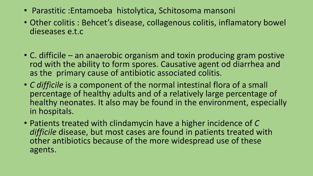 PSEUDOMEMBRANOUS COLITIS INFECTIOUS DISEASES | PPTX