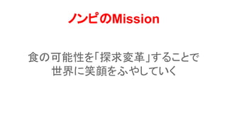 食の可能性を「探求変革」することで
世界に笑顔をふやしていく
 