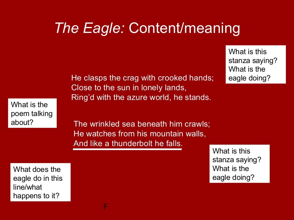 P mc the eagle by alfred lord tennyson