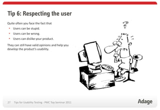 Pmc tips and tricks for usability testing | PDF