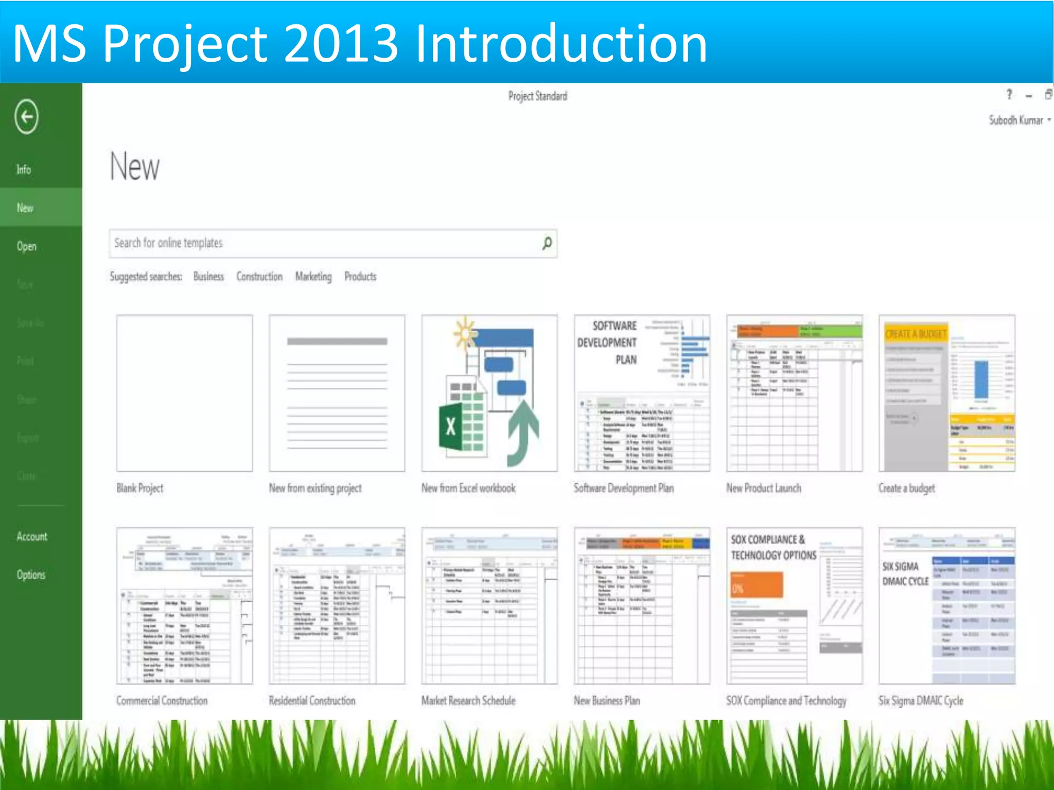 MS Project 2013 Introduction
 