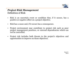 Project Risk Deep Dive Exampke Pm deep dive risk management | PDF