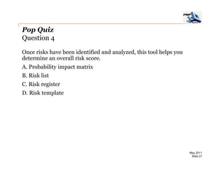 Pm deep dive risk management | PDF