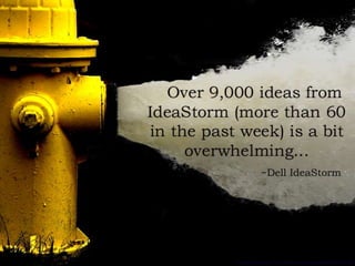 Getting your customers’ ideas to work for you:Building user innovation communitiesPaul M. Di GangiMolly WaskoRobert HookerPresented at the SIM Workshop on Internet Architectures and Web 2.0 in Phoenix, Arizona in conjunction with the International Conference on Information Systems.