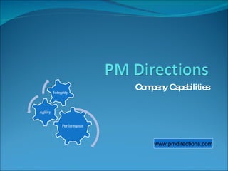 Company Capabilities www.pmdirections.com 