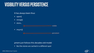 Persistent Memory Development Kit (PMDK) Essentials: Part 1 | PDF