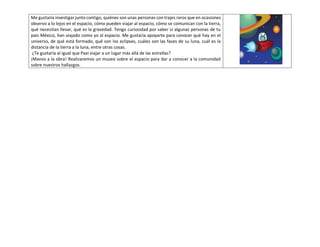 Proyecto Educativo: Explorando el Sistema Solar y el Universo | PDF