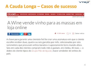 20 
A Cauda Longa – Casos de sucesso 
 