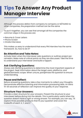 M/FAANG PM Interview Guide | PDF