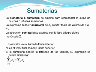 sucesiones, sumatorias y progresiones | PPTX