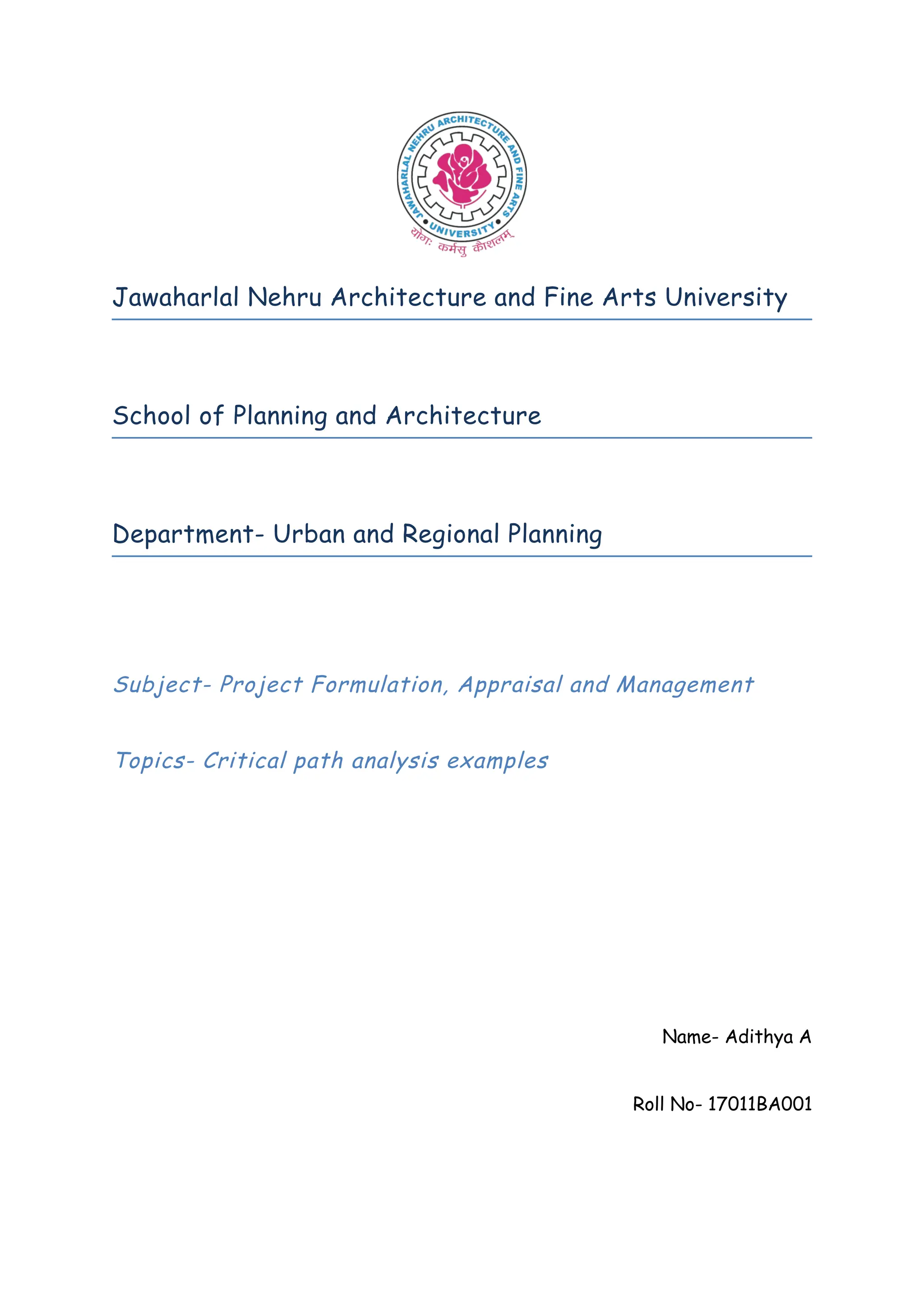 Critical path analysis examples project management | DOCX