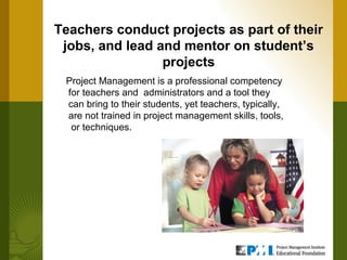 Manager School Project Project Management Toolkit for Youth | PPT