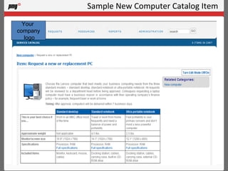 Sample New Computer Catalog Item Your  company logo 