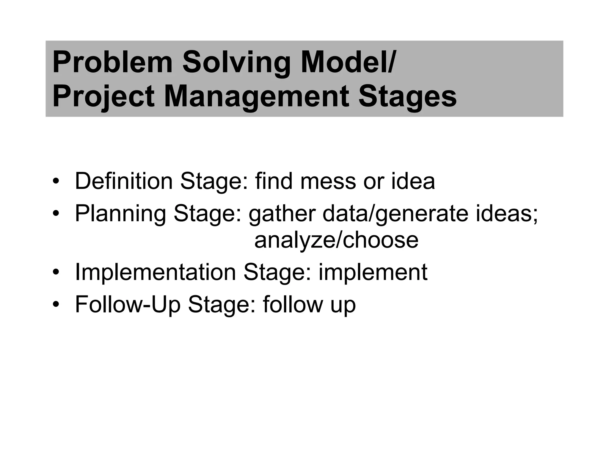 Project management skills ppt