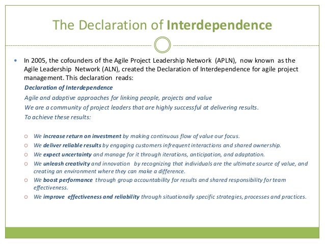 Declaration of Interdependence