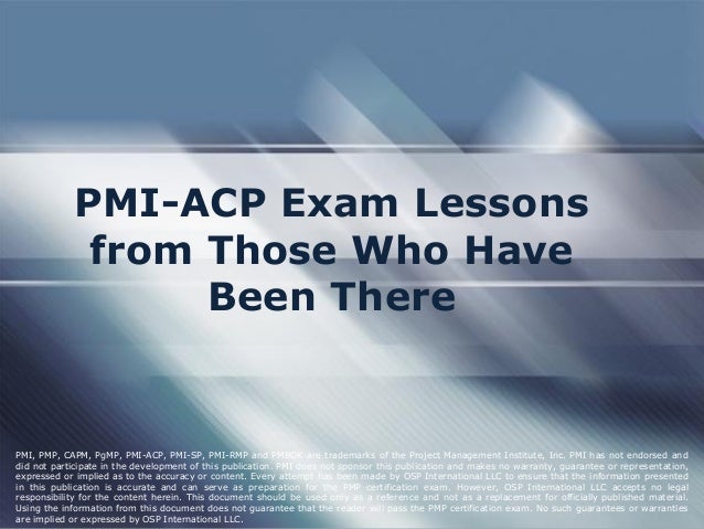 PMI-ACP Probesfragen