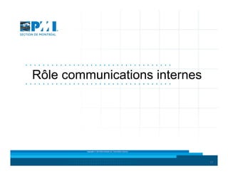 Rôle communications internes

Copyright © 2013 Brio Conseils inc. Tous droits réservés.

17

 
