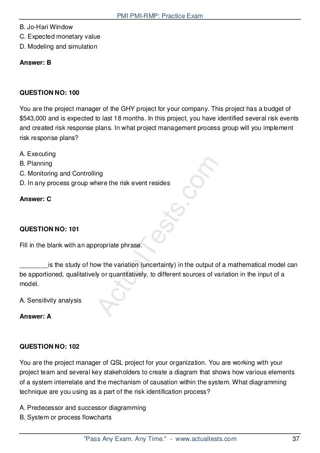 PMI-RMP Antworten