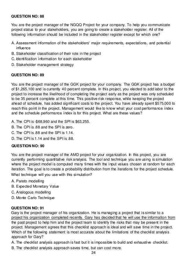 PMI-RMP Tests