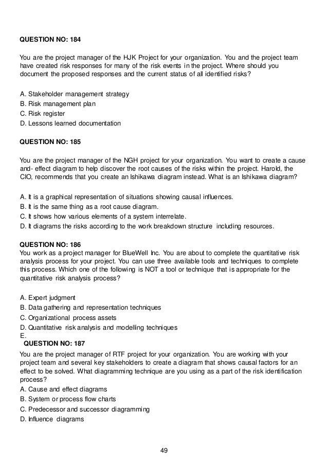 PMI-RMP PDF Demo