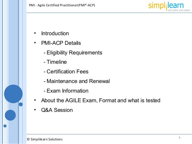 PMI ACP Certification Requirements PMI ACP Certification Requirements