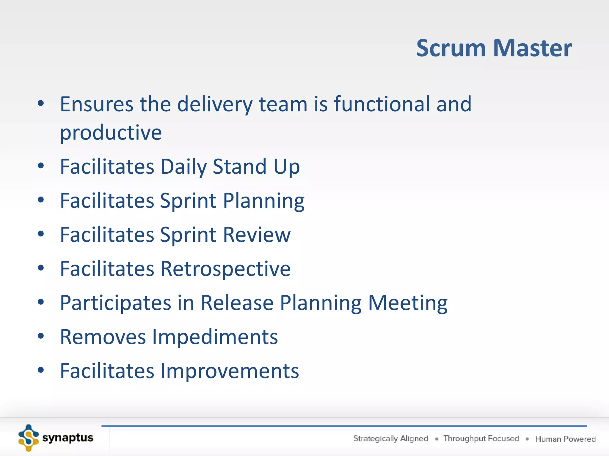 Delivery TeamsAnalystTestersDevelopersSpecialists