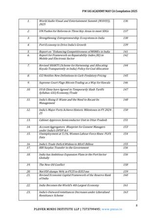 UPSC Current Affairs – May 2025 Monthly Compilation | PDF