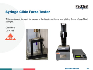 Packaging Testing Equipment / Solutions by PackTest.com