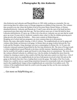 Pharoah Rivers Pmi Charleston Scholarship Essay | PDF