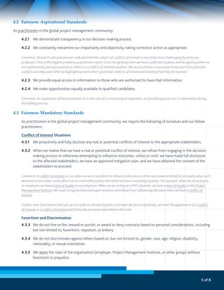 Pmi code of ethics | PDF
