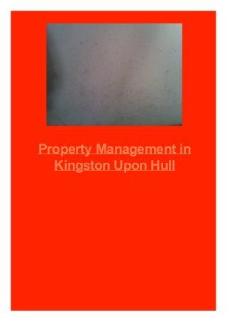 Property Management in
Kingston Upon Hull
 