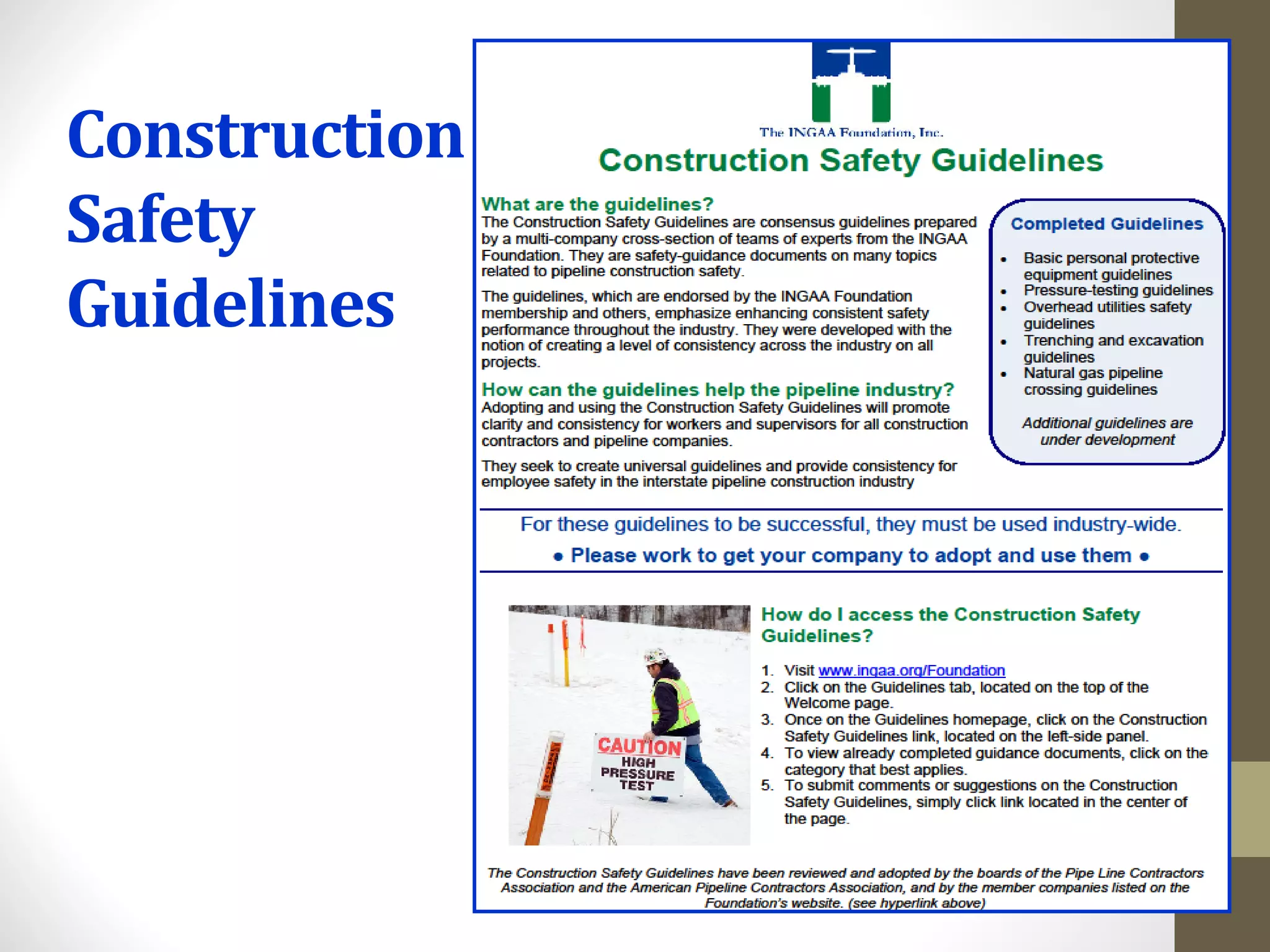 Construction
Safety
Guidelines
 