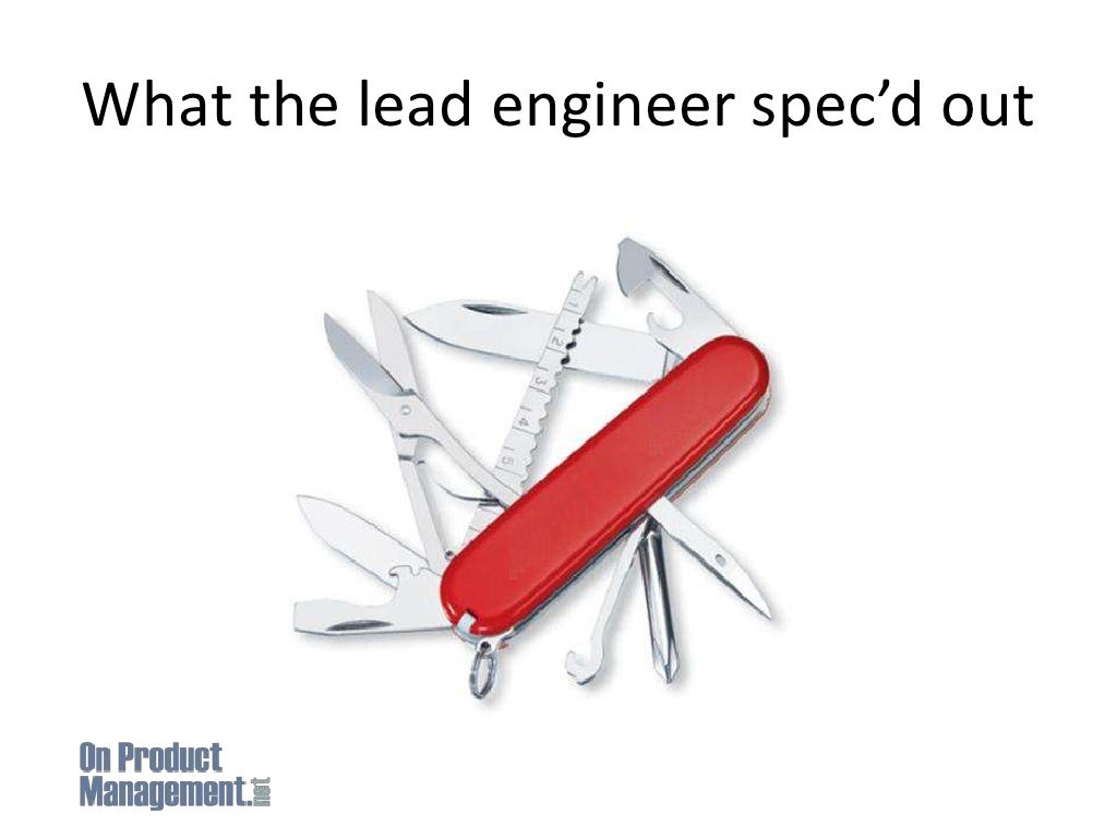 What the lead engineer spec’d