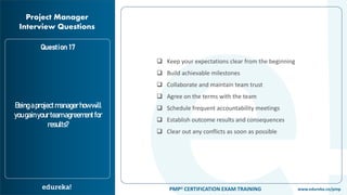 Top 30 Project Manager Interview Questions and Answers | PMP ...