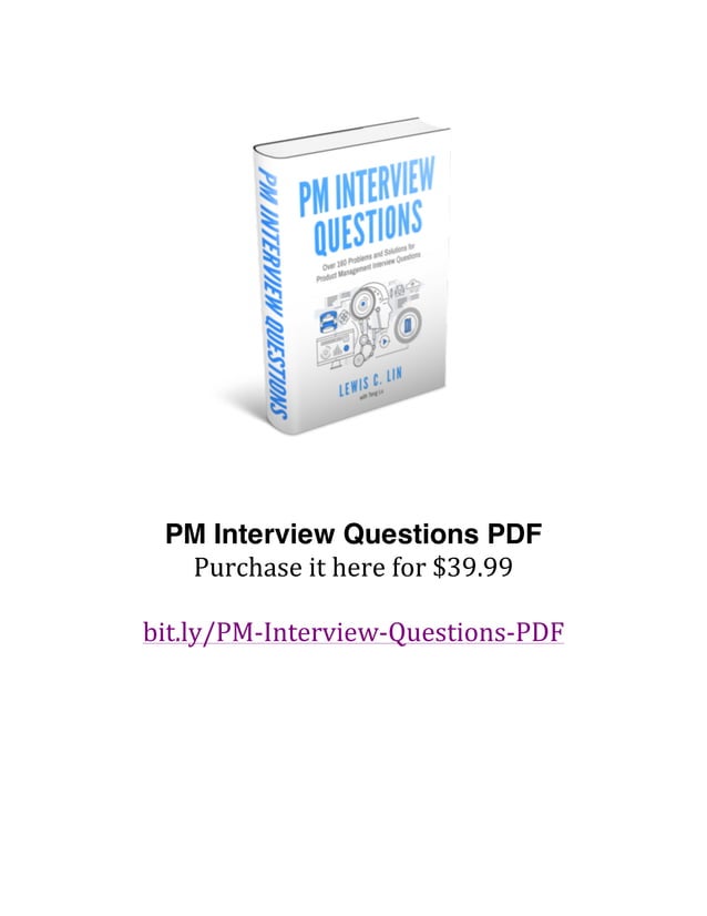 PM interview questions book pdf | PDF