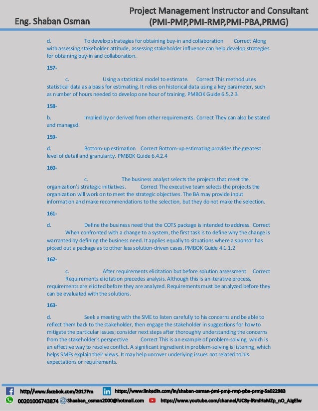 PMI-PBA Fragenkatalog