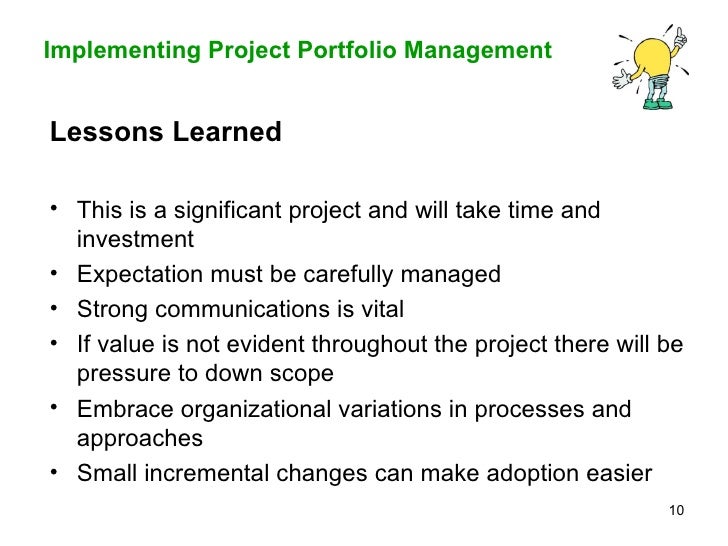 Implementing Project Portfolio Management