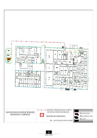 RUTA DE RECOLECCIÓN DE RESIDUOS
BIOLÓGICOS Y QUÍMICOS

SENTIDO Y MAGNITUD DE LA RUTA
DE RECO LECCIÓN DE R ESIDUOS.

Animales de Laboratorio
ING. JHO N EDISON CHAVEZ ALVEAR

6
SRNL-PGIRH

 