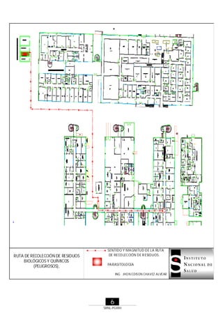 RUTA DE RECOLECCIÓN DE RESIDUOS
BIOLÓGICOS Y QUÍMICOS
(PELIGROSOS),

SENTIDO Y MAGNITUD DE LA RUTA
DE RECO LECCIÓN DE R ESIDUOS.
PARASITOLO GÍA
ING. JHO N EDISON CHAVEZ ALVEAR

6
SRNL-PGIRH

 