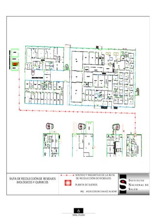 RUTA DE RECOLECCIÓN DE RESIDUOS
BIOLÓGICOS Y QUÍMICOS

SENTIDO Y MAGNITUD DE LA RUTA
DE RECO LECCIÓN DE R ESIDUOS.
PLANTA DE SUEROS
ING. JHO N EDISON CHAVEZ ALVEAR

6
SRNL-PGIRH

 