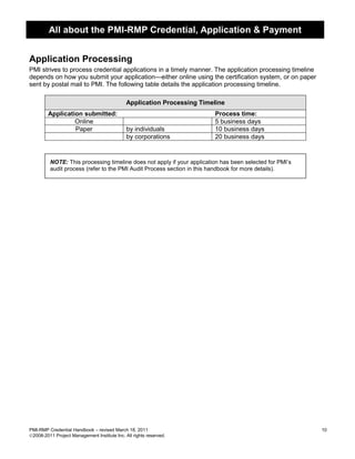 Rhmpp Sample Application PMI-RMP Handbook | PDF