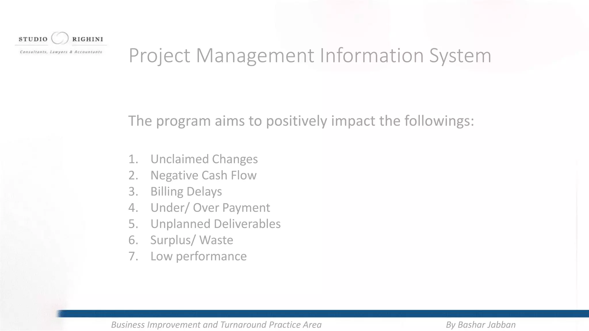Project Management Information System (PMIS) - System Benefits Summary ...