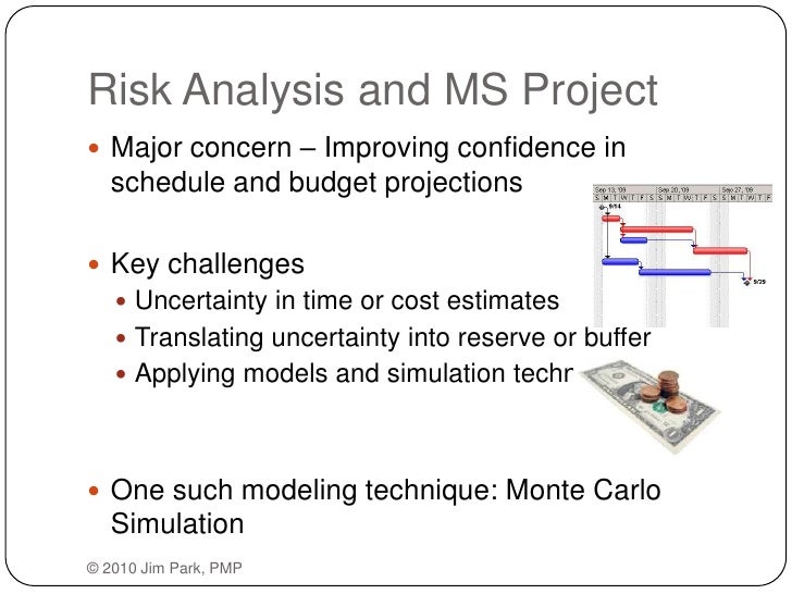 monte carlo simulation tools with microsoft project
