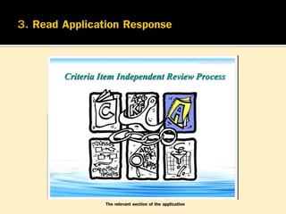 The relevant section of the application

 
