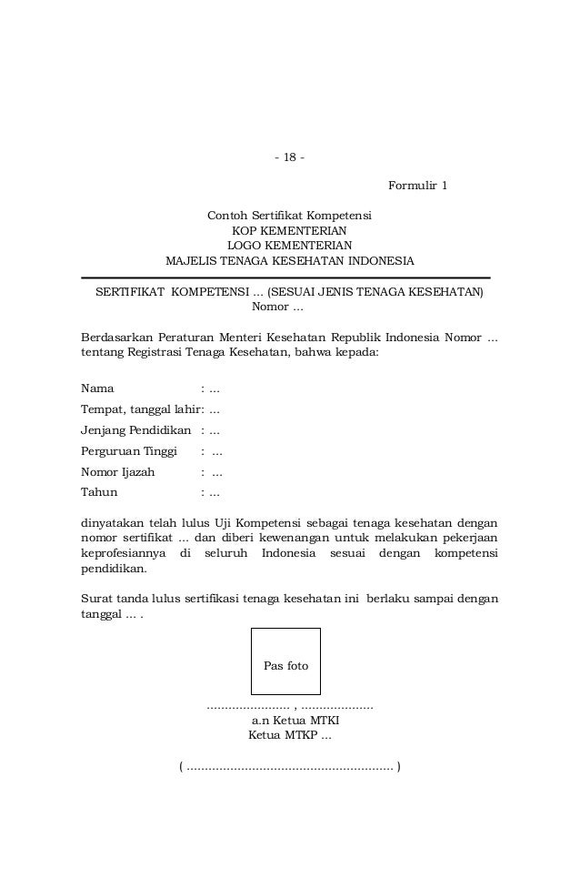 Permenkes no. 1796 tentang registrasi tenaga kesehatan